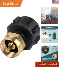 Money-Saving Propane Refill Adapter: Solid Brass for 1 lb Tanks from 20 lb