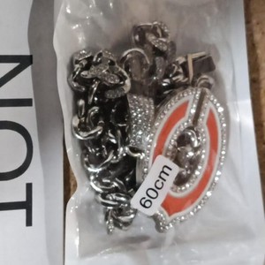 Used-60cm Chicago Bears Vikings NFL GEM Chain Pendant NECKLACE Bling Hip Hop