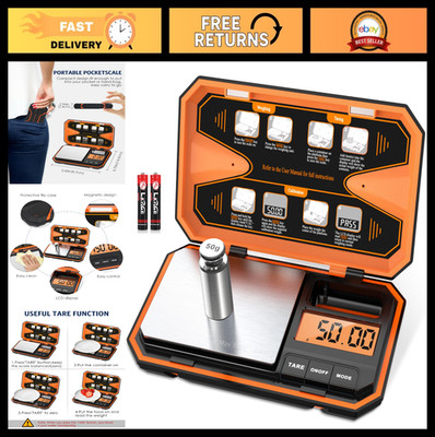 High-Precision 500g Pocket Scale, 0.01g Mini Jewelry Scale, LCD Display, Tare Fu