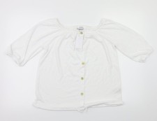Payapa Damen wei&szlig;es Basic T-Shirt Gr&ouml;&szlig;e 10
