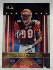2008 PLAYOFF CONTENDERS JEROME SIMPSON ROOKIE ROLL CALL CARD /500 BENGALS NFL 13. rookie card picture