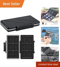 Compact 36-Slot Memory Card Case   Elegant Floral, Water-Resistant  Durable