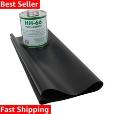 Complete Vinyl Repair Kit - 18oz Black Tarp Cement & 60" Patch for Easy Revives