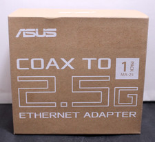 ASUS 2.5Gbps Ethernet Over Coax Adapter MA-25 1 Pack , MoCA 2.5