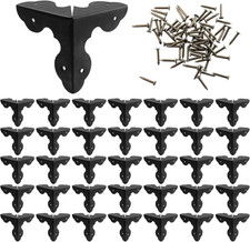 40PCS Metal Corner Protector Decorative Corner Hadrware Wood Corner Guards Black
