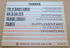 Yamaha 2 3.5 5B 8 9.5 12 15 20 25 A Außenbordmotor 1974 Wartungsanleitung