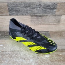 Adidas Predator Accuracy Injection.2 FG Mens Cleats 8 Black Yellow Soccer