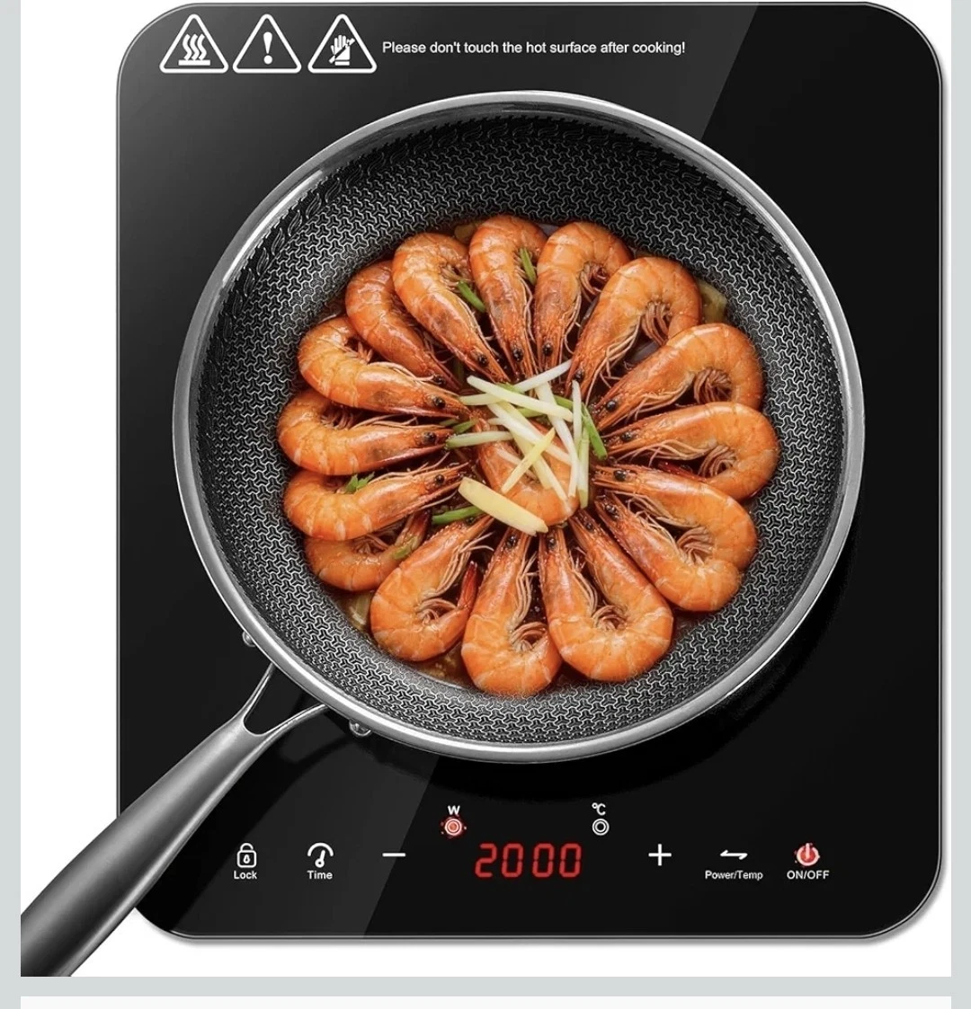 Single Induction Hob 2000W, Portable Induction Cooker with 10 Power Levels 28cm
Opens in a new windo