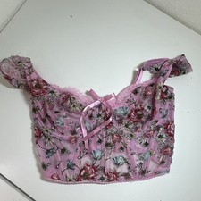 Victoria's Secret M-DD Dream Angels Pink Floral Corset Top