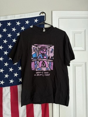 Los Angeles Apparel Redveil Learn 2 Swim Black Graphic Tee M Cotton Crew Neck