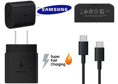Samsung 25W USB-C Fast Charger Plug | Original Type-C Wall Adapter for S20 S21 N