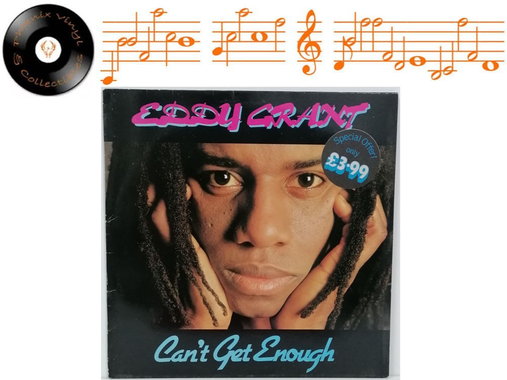 Eddy Grant Can't Get Enough Vinyl LP + Inner Sleeve A1U B1U Pressing - EX