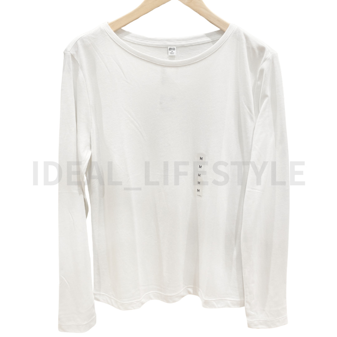 UNIQLO Sheer T-Shirt S-3XL Off White Black Pink Brown Cream Women 484231 NWT thumbnail 3