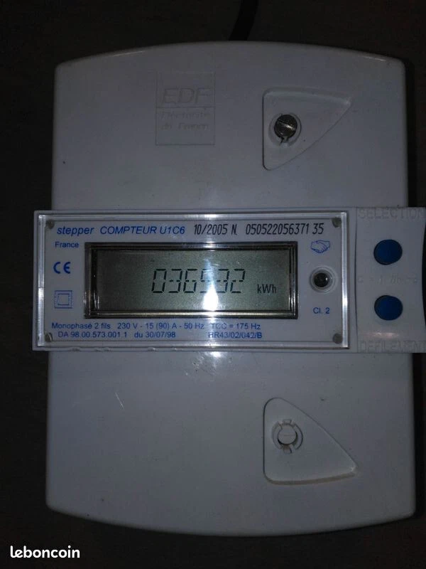 Compteur électrique CBE Stepper monophasé 230v - Photo 1/1