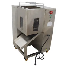 110V 6MM Shredded Meat Cutting Machine Double Motor 500kg/hour Inlet 5.71"*2.76"