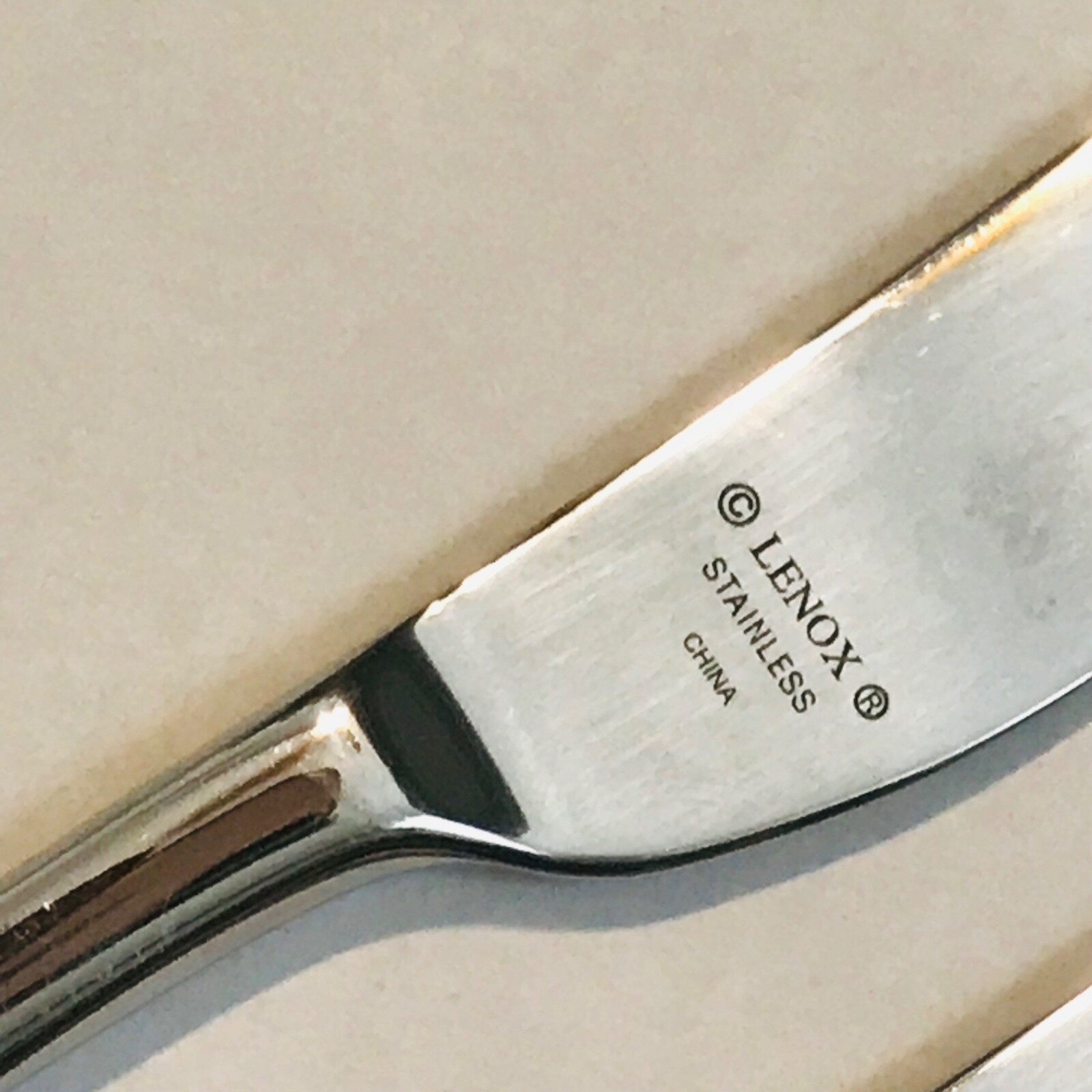 Lenox Stratton Glossy Stainless Steel Flatware Set of 3 Dinner Knives