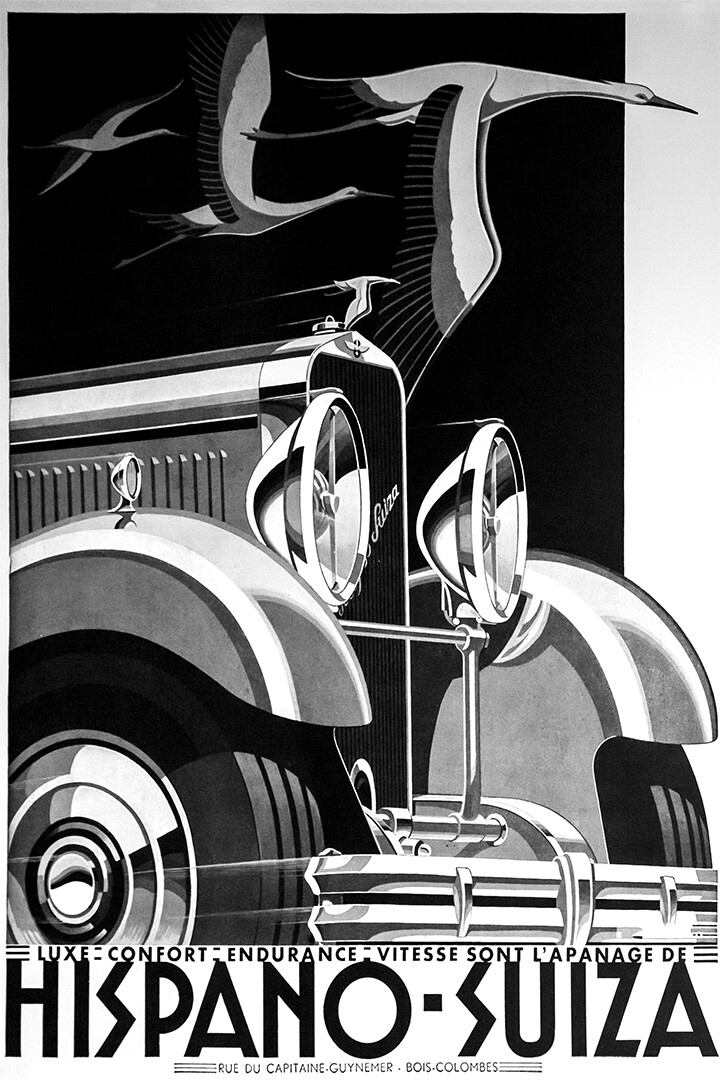 Hispano Suiza Cars Original Vintage Wall Art Home Decor - POSTER