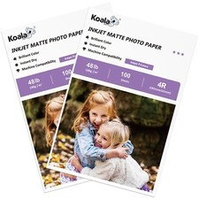 Koala Premium Photo Paper 4x6 Matte 48lb 200 Sheets 180gsm for Inkjet Printers