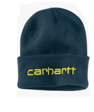 Image of Carhartt Men's Knit Insulated Logo Graphic Cuffed Beanie 1 Sz Authentic