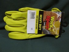 NEW Pair Work n' Sport Heavy Duty Cow Grain Leather Gloves Men's Medium