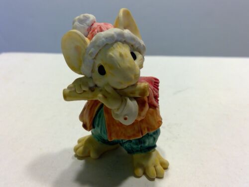 1991 GANZ Little Cheeser Mouse Mice 05313 Mouse Playing Flute Figurine - Picture 1 of 6