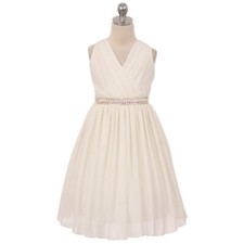 IVORY Size 12 Flower Girl Dress Birthday Bridesmaid Recital Formal Party