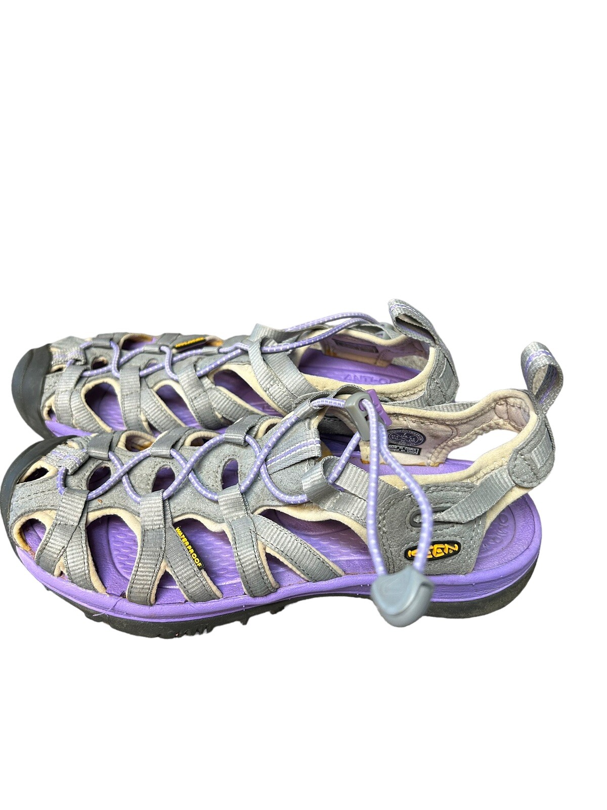 KEEN Sandali da acqua da donna grigi viola taglia 7 punta protetta taglia 7
