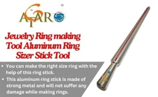 Metal Ring Sizer Guage Mandrel Finger Sizing Stick Measure Standard Tool