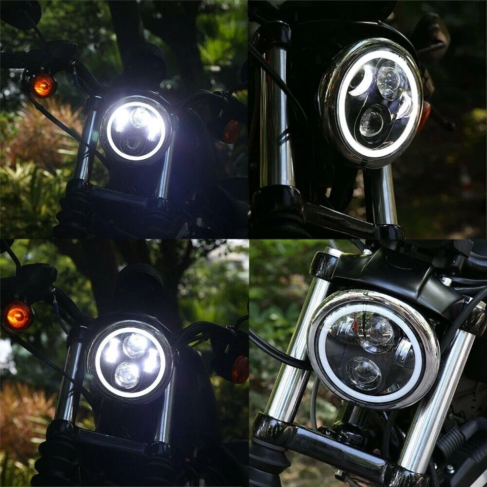 Faro de luz LED proyector de motocicleta 5,75 5-3/4 para Honda Shadow Spirit 750 Foto 3 de 4