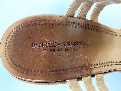 BOTTEGA VENETA Beige Python Leather Sandals Wedges 39.5 9.5 BOTTEGA VENETA Beige Python Leather Sandals Wedges 39.5 9.5