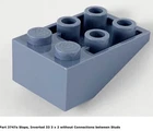 Lego 1x 3747a Sand Blue Slope, Inverted 33 3 x 2 without Connections AT-TE 4482
