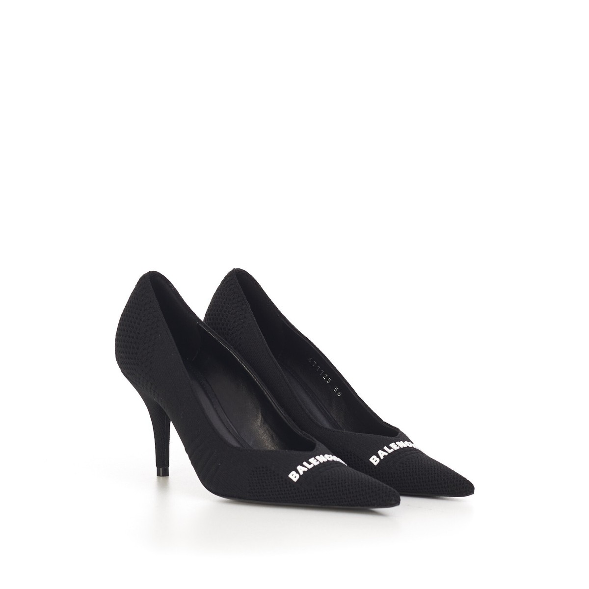 BALENCIAGA 795$ Knife Pumps - Black Textured Knit, Embossed BALENCIAGA 795$ Knife Pumps - Black Textured Knit, Embossed