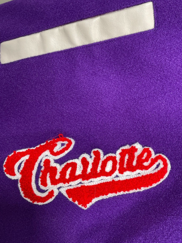 Dababy x BoohooMAN Oversized Loyalty Varsity Purple Bomber Jacket Men's XL NWT - Picture 9 of 24