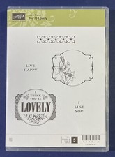 Stampin' Up You re Lovely 5 Piece Rubber Stamp Set. Gently Used