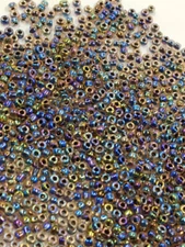 Vintage Clear Transparent Rainbow Iris AB TOHO Glass Seed Beads 11/0 Japan P1-20