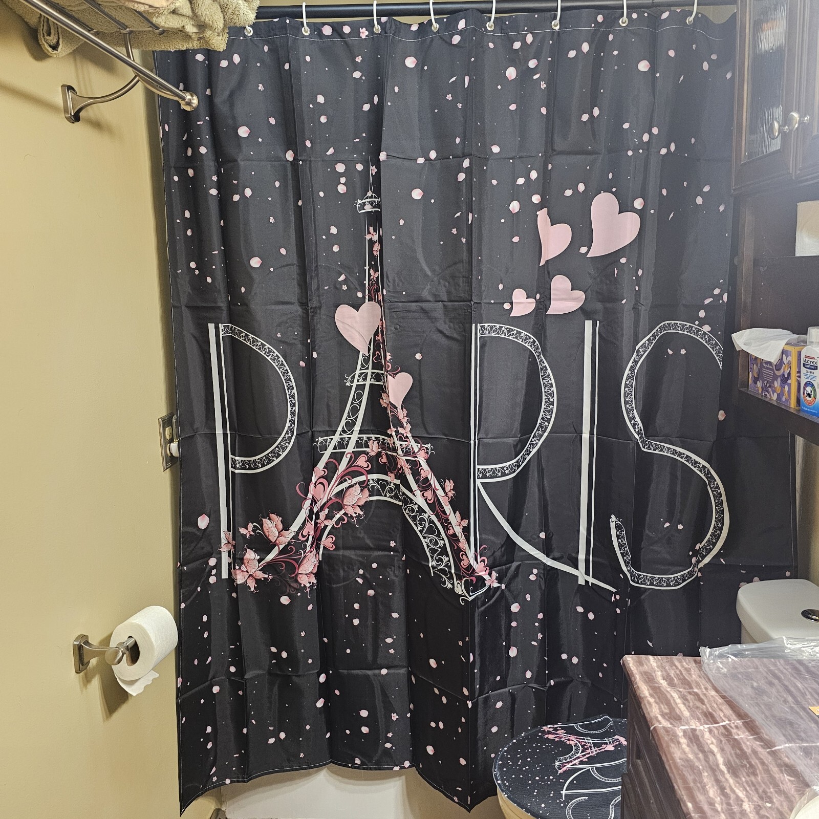 Paris 4piece Shower Curtain And Bathroom Set