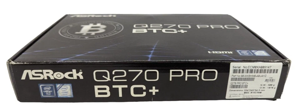 Asrock Q270 Pro BTC+ Intel® Q270 LGA 1151 (Socket H4) ATX - Imagen 2 de 4