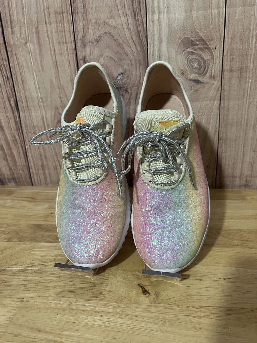 Roxy Rose Women s Fashion Walk Sneaker Size 8.5 Rainbow Glitter