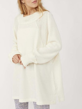 Free People We The Free Ivory Long Sleeve She’s a Keeper Tunic Sz XL