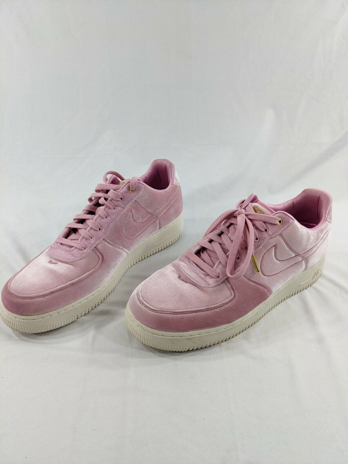 Size 12 - Nike Air Force 1 Low '07 Premium Pink Rise Velour