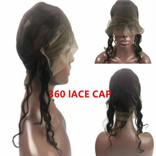 360 Lace Frontal Band with Wig Cap Pre Plucked Peruvian Virgin Human Hair  - Image 4 of 4