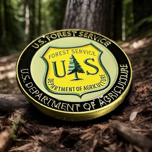 "Moneda de desafío del servicio forestal de los Estados Unidos  DEPARTAMENTO DE AGRICULTURA 1,75" - Imagen 1 de 12