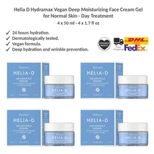 Helia-D Hydramax Vegan Deep Moisturizing Face Cream Gel for Normal Skin 4 x 50ml