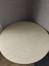 table basse ronde vintage dessus formica pied métal noir table tulipe dim 75