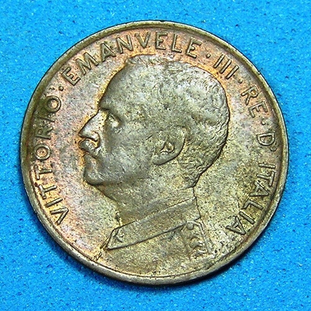 Italy 1 Centesimo Bronze Coin, 1915-R UNC RB