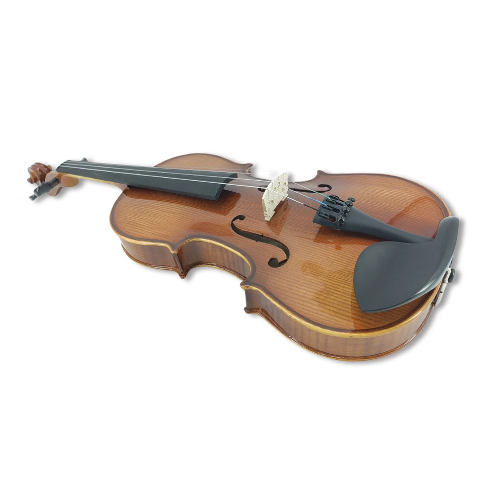 Handmade Violin Flame Maple Spruce Wood Ebony Fitting with Violin Case Bow - Image 4 of 4