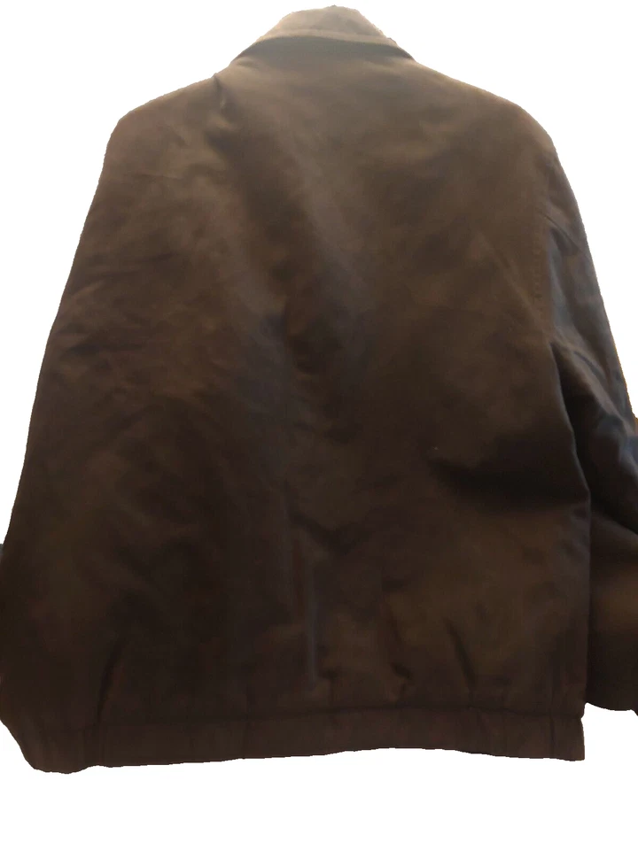 Claiborne Mens Micro Suede Jacket Brown Sz XL Full Zip Barn Style Citycore - Image 3 of 4