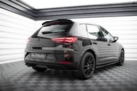 Heck Ansatz Flaps Diffusor V.1 FüR Seat Leon Mk3 Facelift Schwarz Hochglanz