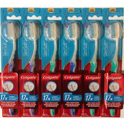 Colgate 360 Enamel Health Extra Soft Toothbrush for Sensitive Teeth 6 Pack