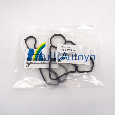 For BMW Seal Set 11428637820 11428637821 2X Engine Oil Filter 